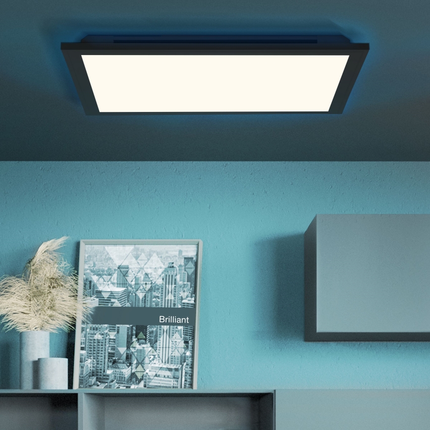 Brilliant - LED RGBW Prigušiva stropna svjetiljka ALLIE LED/24W/230V 2700-6500K crna + daljinski upravljač