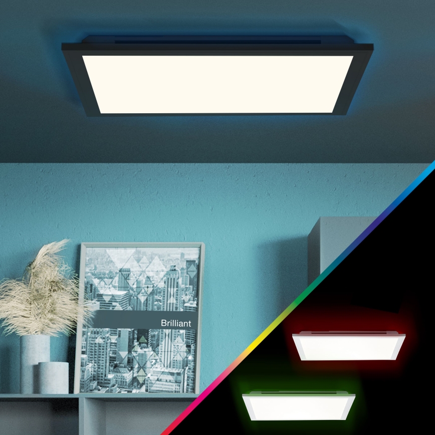 Brilliant - LED RGBW Prigušiva stropna svjetiljka ALLIE LED/24W/230V 2700-6500K crna + daljinski upravljač