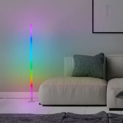Brilliant - LED RGBW Prigušiva podna lampa NEELE LED/6,5W/230V bijela + daljinski upravljač