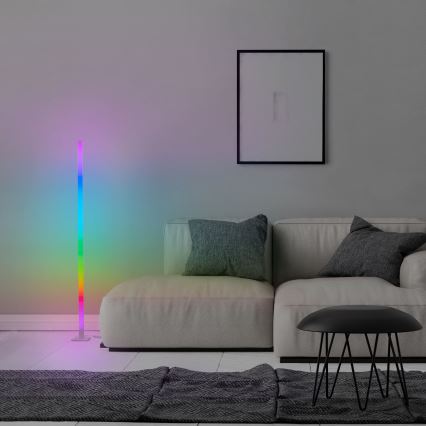 Brilliant - LED RGBW Prigušiva podna lampa NEELE LED/6,5W/230V bijela + daljinski upravljač