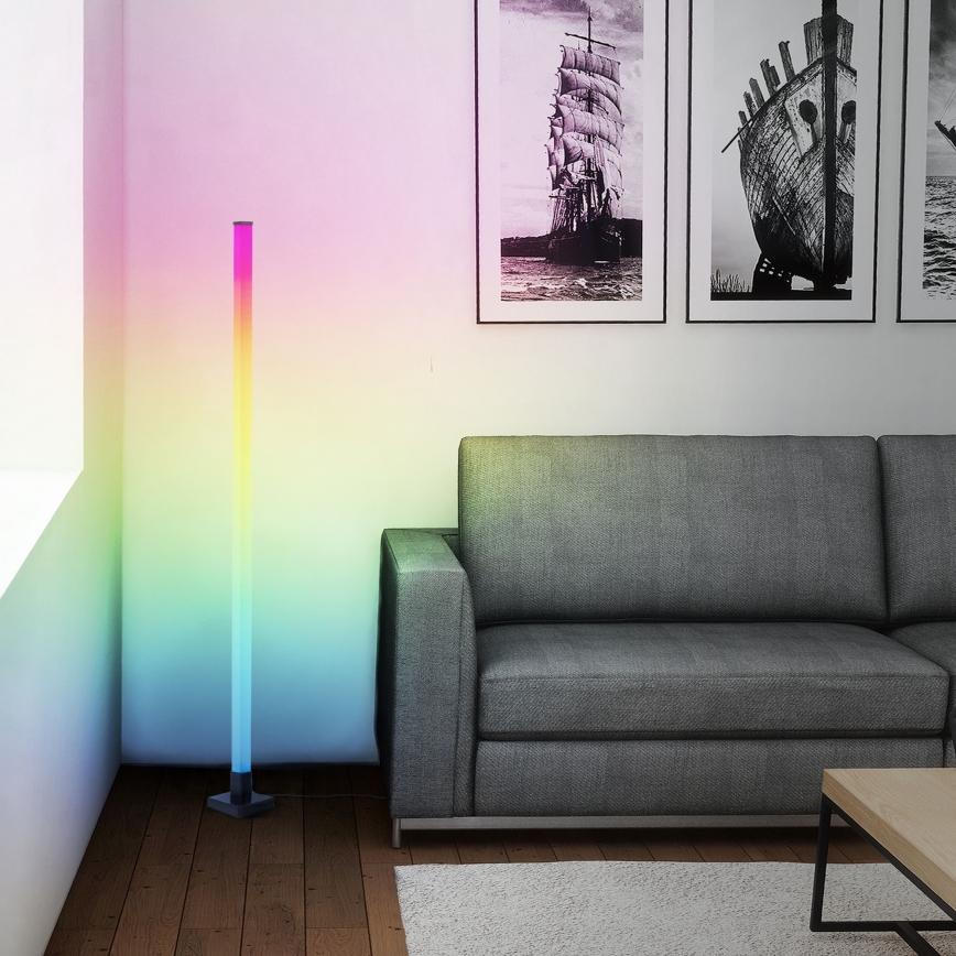 Brilliant - LED RGBW Prigušiva podna lampa NEELE LED/6,5W/230V crna + daljinski upravljač
