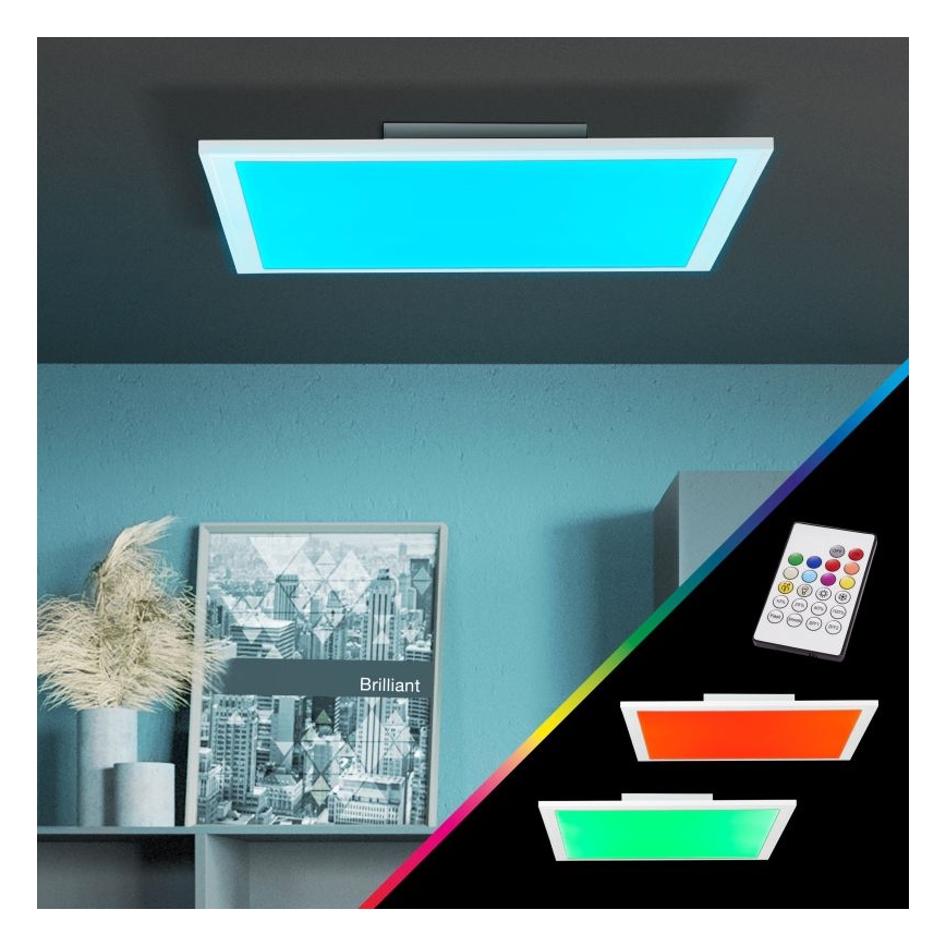 Brilliant - LED RGBW Prigušiva stropna svjetiljka ABIE LED/24W/230V 2700-6500K + daljinski upravljač