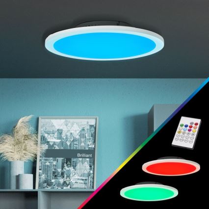 Brilliant - LED RGBW Prigušiva stropna svjetiljka ABIE LED/24W/230V 2700-6500K + daljinski upravljač