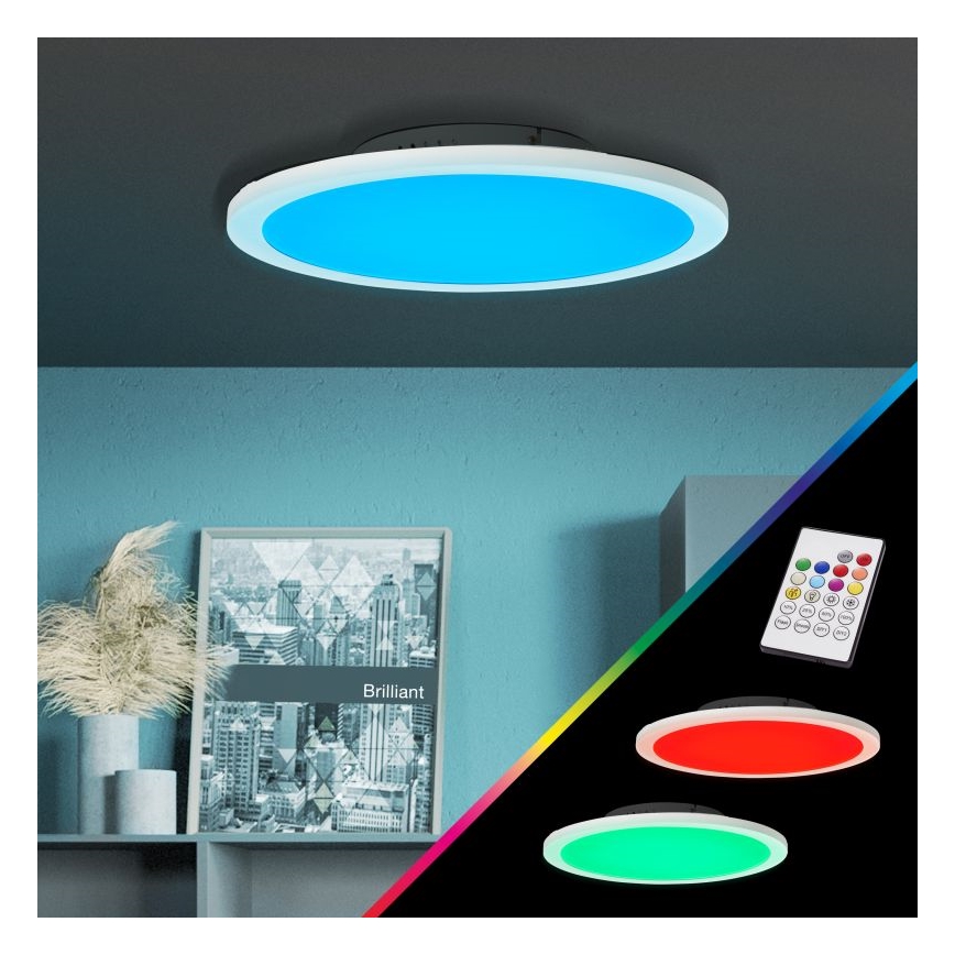 Brilliant - LED RGBW Prigušiva stropna svjetiljka ABIE LED/24W/230V 2700-6500K + daljinski upravljač