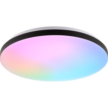 Brilliant - LED RGBW Prigušiva stropna svjetiljka LIVIO LED/20W/230V 3000-6500K pr. 49 cm crna + daljinski upravljač