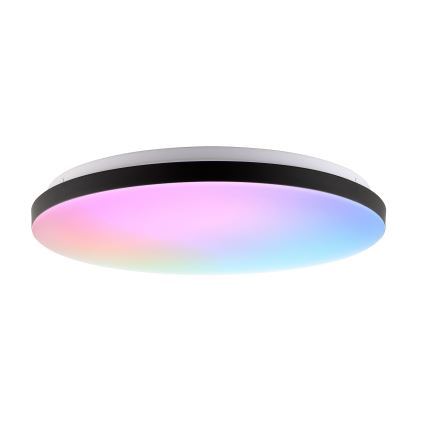 Brilliant - LED RGBW Prigušiva stropna svjetiljka LIVIO LED/20W/230V 3000-6500K pr. 49 cm crna + daljinski upravljač