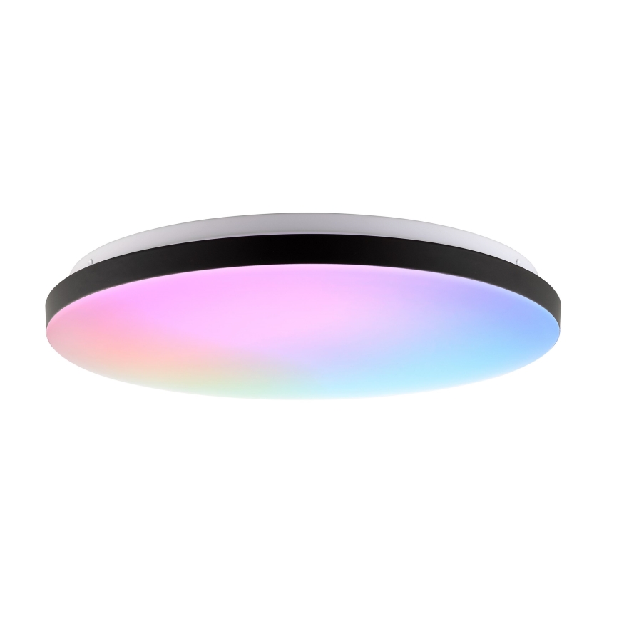 Brilliant - LED RGBW Prigušiva stropna svjetiljka LIVIO LED/20W/230V 3000-6500K pr. 49 cm crna + daljinski upravljač