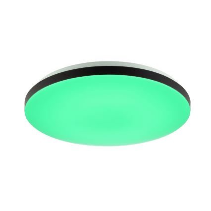 Brilliant - LED RGBW Prigušiva stropna svjetiljka LIVIO LED/20W/230V 3000-6500K pr. 49 cm crna + daljinski upravljač
