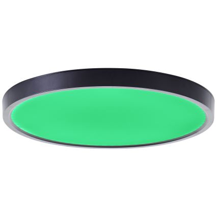 Brilliant - LED RGBW Prigušiva stropna svjetiljka LOTTI LED/16W/230V 3000K pr. 30 cm crna Wi-Fi Tuya + daljinski upravljač
