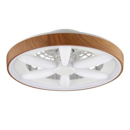 Brilliant - LED RGBW Prigušivi stropni ventilator GAIANO LED/24W/230V 2700-6500K pr. 48 cm smeđa + daljinski upravljač