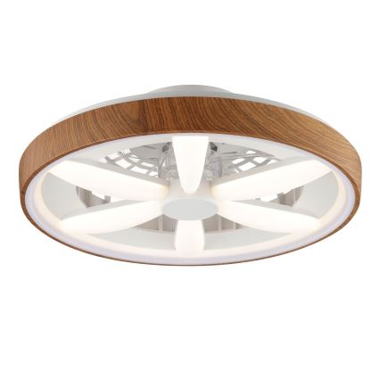 Brilliant - LED RGBW Prigušivi stropni ventilator GAIANO LED/24W/230V 2700-6500K pr. 48 cm smeđa + daljinski upravljač