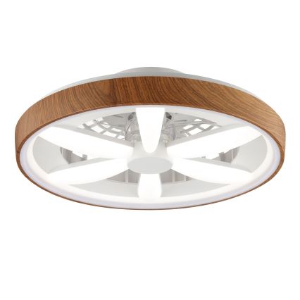Brilliant - LED RGBW Prigušivi stropni ventilator GAIANO LED/24W/230V 2700-6500K pr. 48 cm smeđa + daljinski upravljač