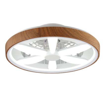 Brilliant - LED RGBW Prigušivi stropni ventilator GAIANO LED/24W/230V 2700-6500K pr. 48 cm smeđa + daljinski upravljač