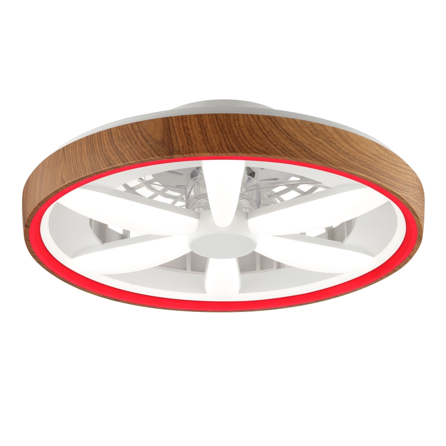 Brilliant - LED RGBW Prigušivi stropni ventilator GAIANO LED/24W/230V 2700-6500K pr. 48 cm smeđa + daljinski upravljač