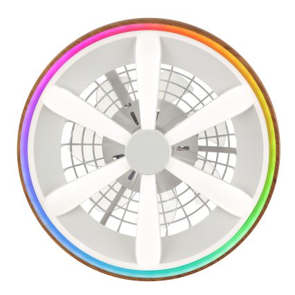 Brilliant - LED RGBW Prigušivi stropni ventilator GAIANO LED/24W/230V 2700-6500K pr. 48 cm smeđa + daljinski upravljač