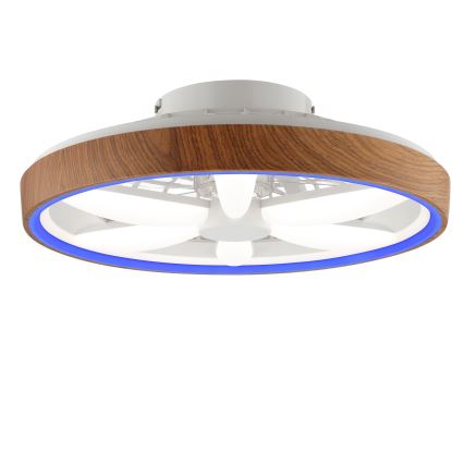 Brilliant - LED RGBW Prigušivi stropni ventilator GAIANO LED/24W/230V 2700-6500K pr. 48 cm smeđa + daljinski upravljač