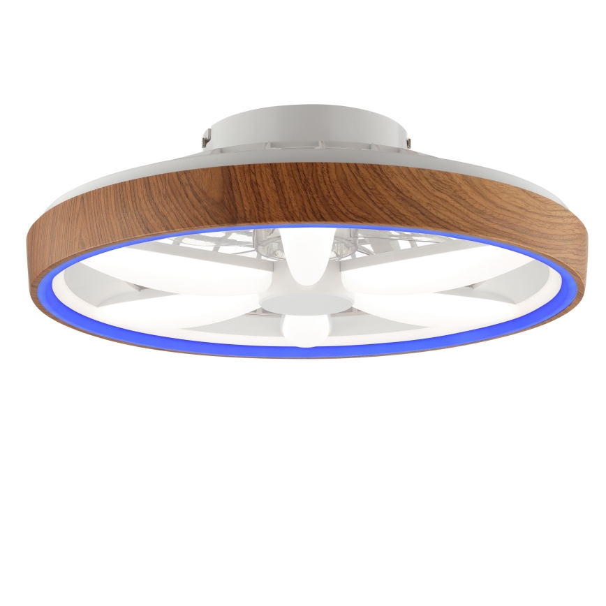 Brilliant - LED RGBW Prigušivi stropni ventilator GAIANO LED/24W/230V 2700-6500K pr. 48 cm smeđa + daljinski upravljač