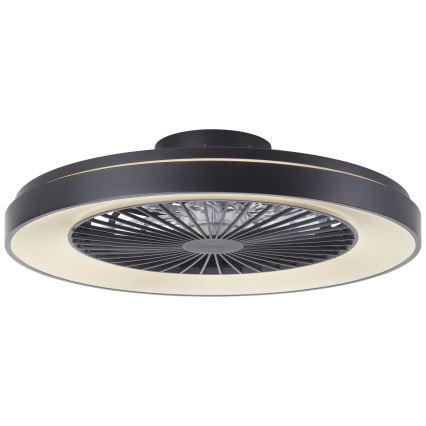 Brilliant - LED RGBW Prigušivi stropni ventilator MAZZARO LED/24W/230V 3000-6500K pr. 58 cm crna + daljinski upravljač
