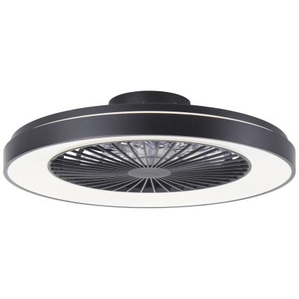 Brilliant - LED RGBW Prigušivi stropni ventilator MAZZARO LED/24W/230V 3000-6500K pr. 58 cm crna + daljinski upravljač
