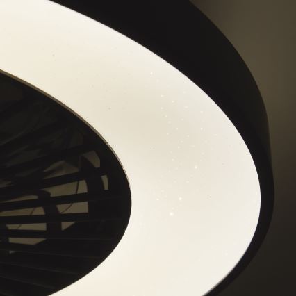 Brilliant - LED RGBW Prigušivi stropni ventilator MAZZARO LED/24W/230V 3000-6500K pr. 58 cm crna + daljinski upravljač