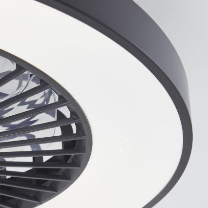 Brilliant - LED RGBW Prigušivi stropni ventilator MAZZARO LED/24W/230V 3000-6500K pr. 58 cm crna + daljinski upravljač