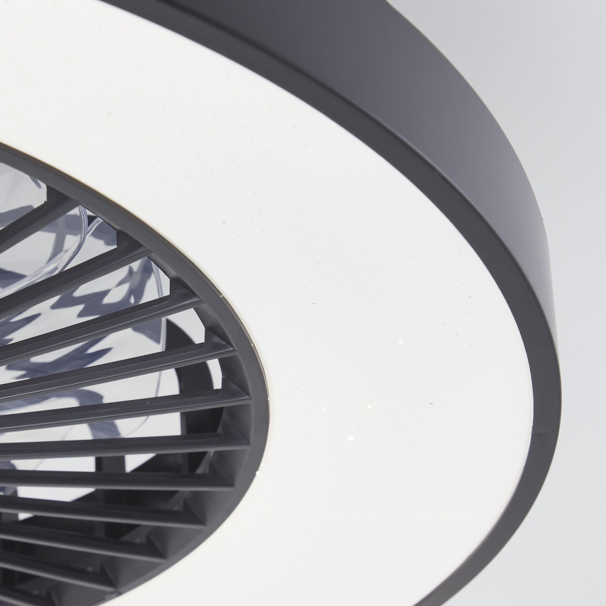 Brilliant - LED RGBW Prigušivi stropni ventilator MAZZARO LED/24W/230V 3000-6500K pr. 58 cm crna + daljinski upravljač