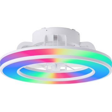 Brilliant - LED RGBW Prigušivi stropni ventilator MONDELLO LED/26W/230V 2700-6500K pr. 41,5 cm bijela + daljinski upravljač
