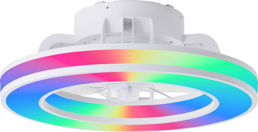 Brilliant - LED RGBW Prigušivi stropni ventilator MONDELLO LED/26W/230V 2700-6500K pr. 41,5 cm bijela + daljinski upravljač