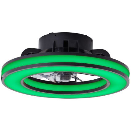 Brilliant - LED RGBW Prigušivi stropni ventilator MONDELLO LED/26W/230V 2700-6500K pr. 41 cm crna + daljinski upravljač