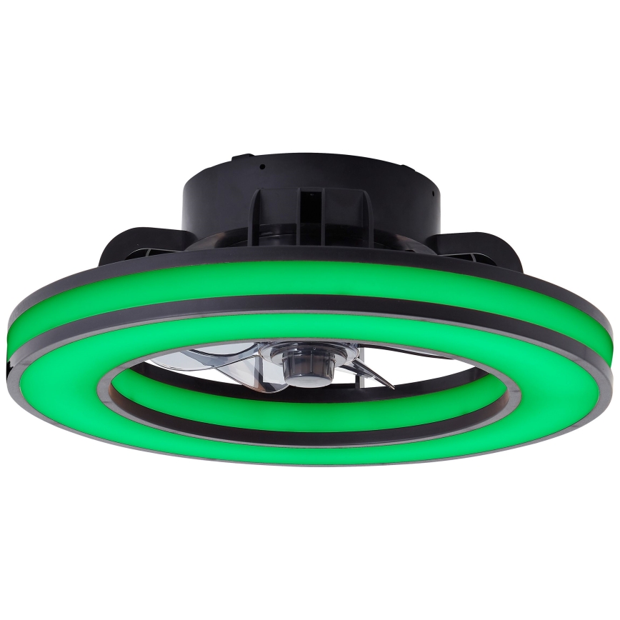 Brilliant - LED RGBW Prigušivi stropni ventilator MONDELLO LED/26W/230V 2700-6500K pr. 41 cm crna + daljinski upravljač