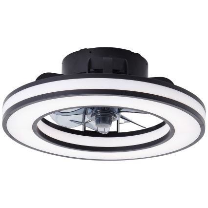Brilliant - LED RGBW Prigušivi stropni ventilator MONDELLO LED/26W/230V 2700-6500K pr. 41 cm crna + daljinski upravljač