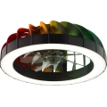Brilliant - LED RGBW Prigušivi stropni ventilator sa svjetlom FANORA LED/30W/230V 2700-6500K pr. 46 cm crna + daljinski upravljač