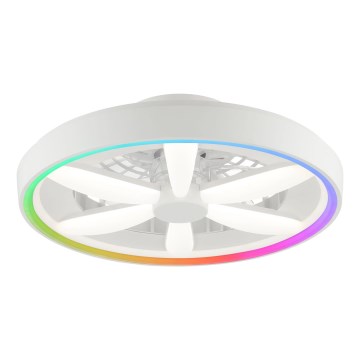 Brilliant - LED RGBW Prigušivi stropni ventilator sa svjetlom GAIANO LED/48W/230V 2700-6500K bijela + daljinski upravljač