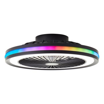 Brilliant - LED RGBW prigušivo stropno svjetlo s ventilatorom PALMERO LED/40W/230V 2700-6500K pr. 46,6 cm bež + daljinski upravljač