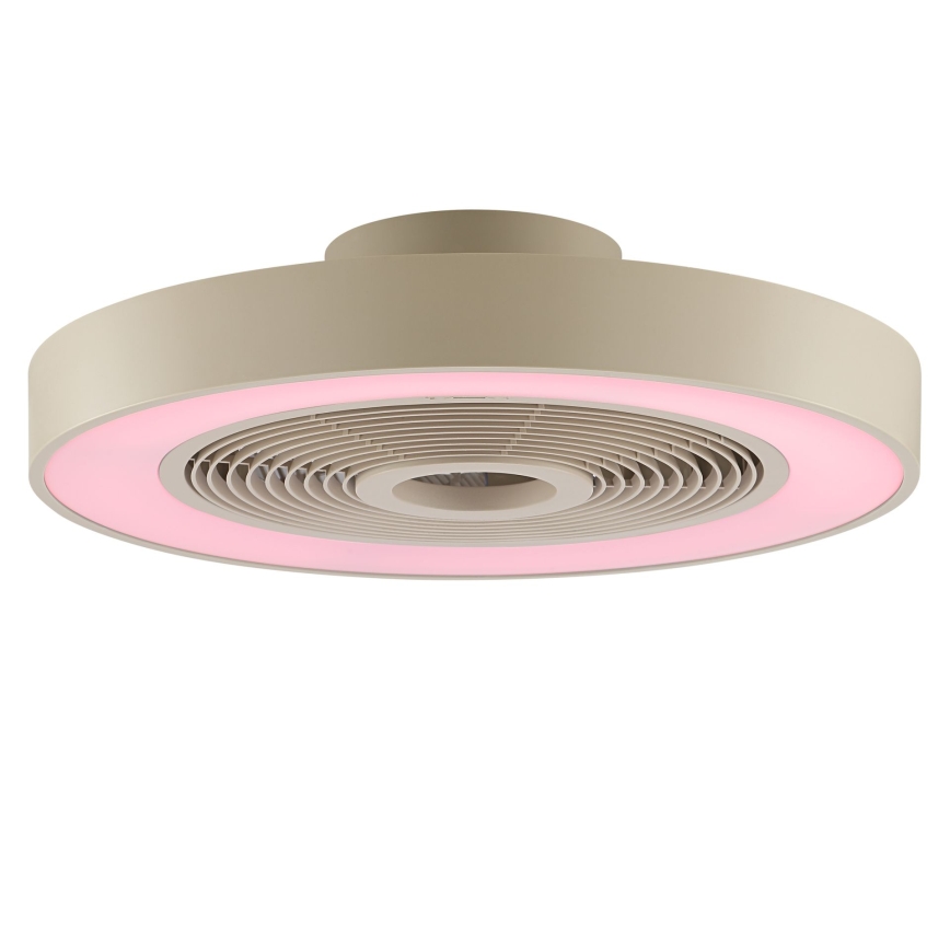 Brilliant - LED RGBW stropno svjetlo s ventilatorom, s mogućnošću prigušivanja CATANIA LED/37W/230V 2700-6500K pr. 48,6 cm bež + daljinski upravljač