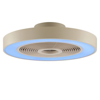 Brilliant - LED RGBW stropno svjetlo s ventilatorom, s mogućnošću prigušivanja CATANIA LED/37W/230V 2700-6500K pr. 48,6 cm bež + daljinski upravljač