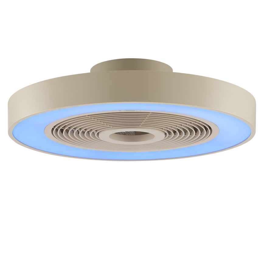 Brilliant - LED RGBW stropno svjetlo s ventilatorom, s mogućnošću prigušivanja CATANIA LED/37W/230V 2700-6500K pr. 48,6 cm bež + daljinski upravljač