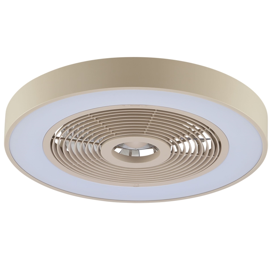 Brilliant - LED RGBW stropno svjetlo s ventilatorom, s mogućnošću prigušivanja CATANIA LED/37W/230V 2700-6500K pr. 48,6 cm bež + daljinski upravljač