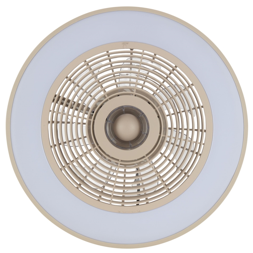Brilliant - LED RGBW stropno svjetlo s ventilatorom, s mogućnošću prigušivanja CATANIA LED/37W/230V 2700-6500K pr. 48,6 cm bež + daljinski upravljač