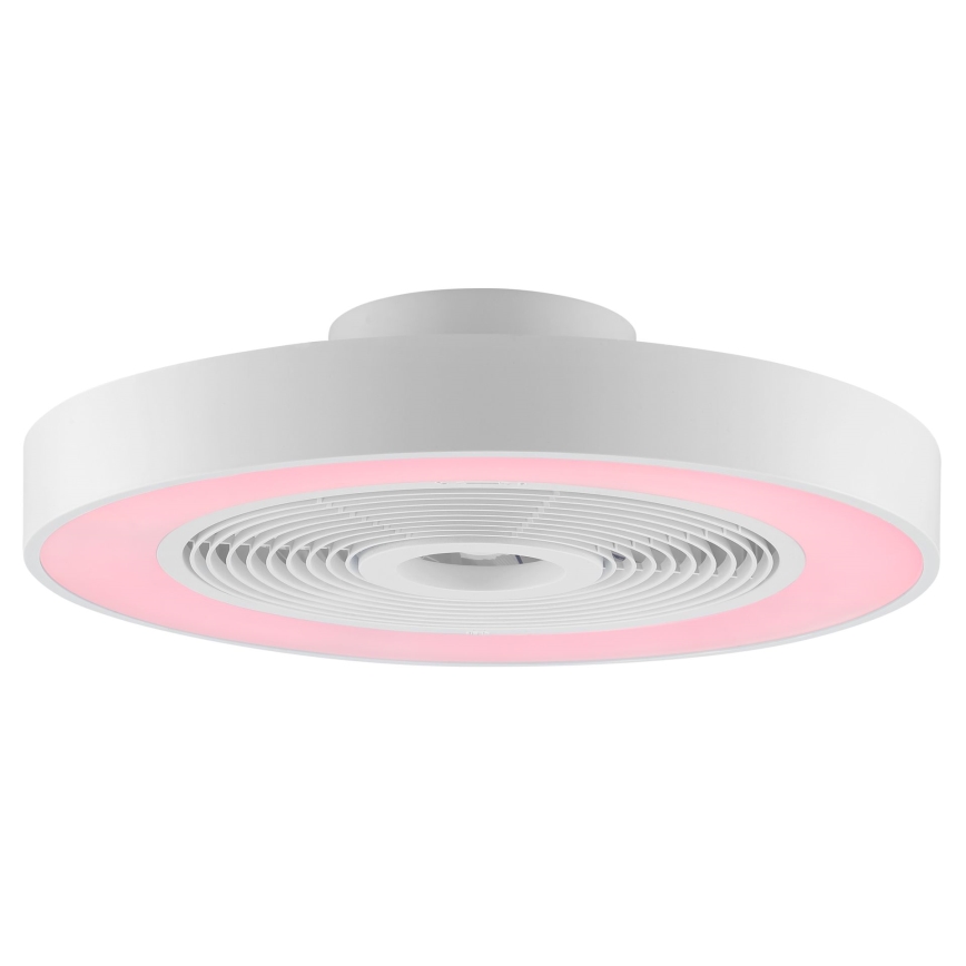 Brilliant - LED RGBW prigušivo stropno svjetlo s ventilatorom CATANIA LED/37W/230V 2700-6500K Ø 48,6 cm bijela + daljinski upravljač