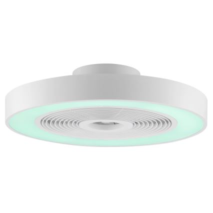 Brilliant - LED RGBW prigušivo stropno svjetlo s ventilatorom CATANIA LED/37W/230V 2700-6500K Ø 48,6 cm bijela + daljinski upravljač