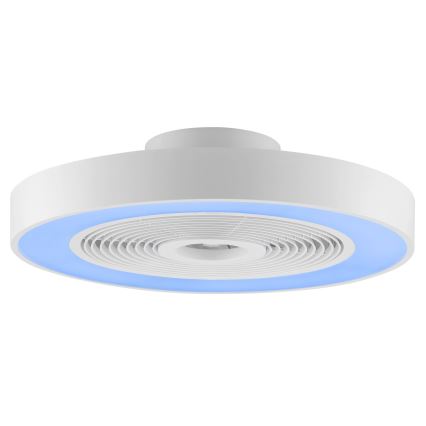 Brilliant - LED RGBW prigušivo stropno svjetlo s ventilatorom CATANIA LED/37W/230V 2700-6500K Ø 48,6 cm bijela + daljinski upravljač