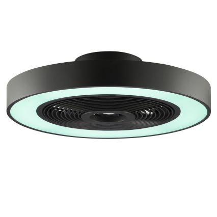 Brilliant - LED RGBW stropna svjetiljka s ventilatorom CATANIA, s mogućnošću prigušivanja LED/37W/230V 2700-6500K Ø 48,6 cm crna + daljinski upravljač