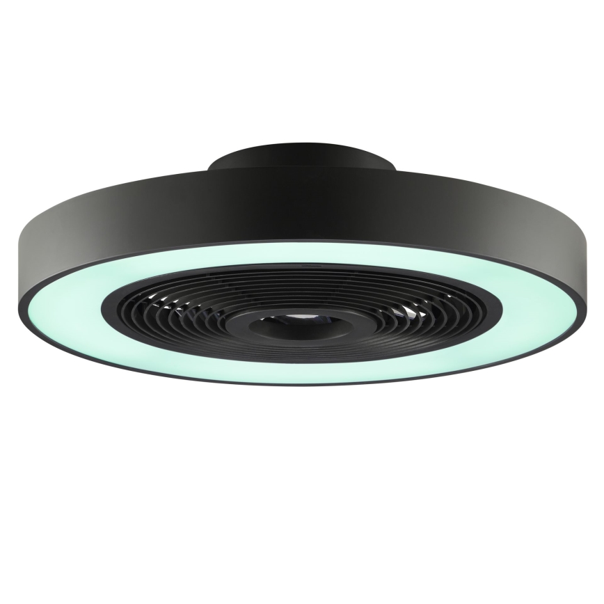Brilliant - LED RGBW stropna svjetiljka s ventilatorom CATANIA, s mogućnošću prigušivanja LED/37W/230V 2700-6500K Ø 48,6 cm crna + daljinski upravljač