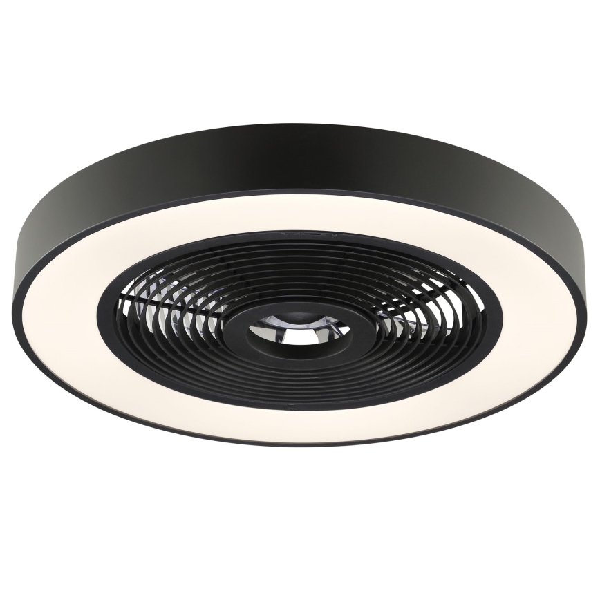 Brilliant - LED RGBW stropna svjetiljka s ventilatorom CATANIA, s mogućnošću prigušivanja LED/37W/230V 2700-6500K Ø 48,6 cm crna + daljinski upravljač