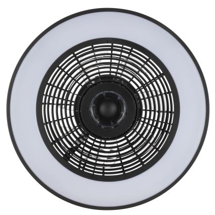 Brilliant - LED RGBW stropna svjetiljka s ventilatorom CATANIA, s mogućnošću prigušivanja LED/37W/230V 2700-6500K Ø 48,6 cm crna + daljinski upravljač