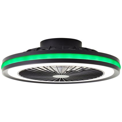 Brilliant - LED RGBW prigušivo stropno svjetlo s ventilatorom PALMERO LED/40W/230V 2700-6500K pr. 46,6 cm bež + daljinski upravljač
