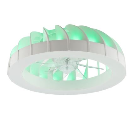 Brilliant - LED RGBW Prigušivi stropni ventilator sa svjetlom FANORA LED/30W/230V 2700-6500K pr. 46 cm bijela + daljinski upravljač