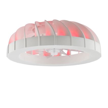 Brilliant - LED RGBW Prigušivi stropni ventilator sa svjetlom FANORA LED/30W/230V 2700-6500K pr. 46 cm bijela + daljinski upravljač