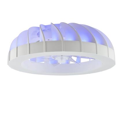 Brilliant - LED RGBW Prigušivi stropni ventilator sa svjetlom FANORA LED/30W/230V 2700-6500K pr. 46 cm bijela + daljinski upravljač